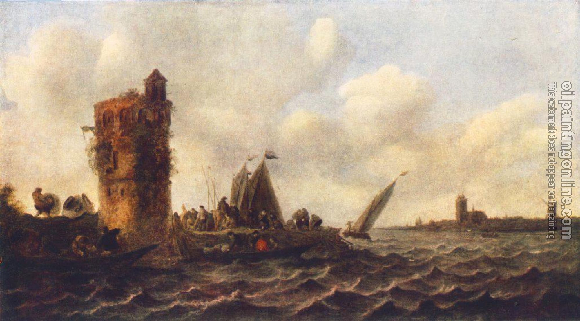 Goyen, Jan van - A View on the Maas near Dordrecht